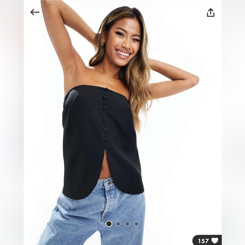 Bandeau vest with buttons